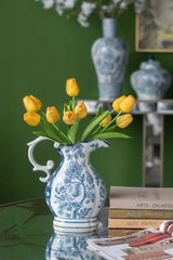 Round Table With Elegant Foral Design And Mirrored - Furniture Home Direct