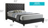 Nailhead Bed Transitional Vibrant - Furniture Home Direct