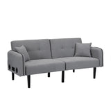 Modern Folding Ottoman Sofa Bed With Stereo System - Gray - Furniture Home Direct