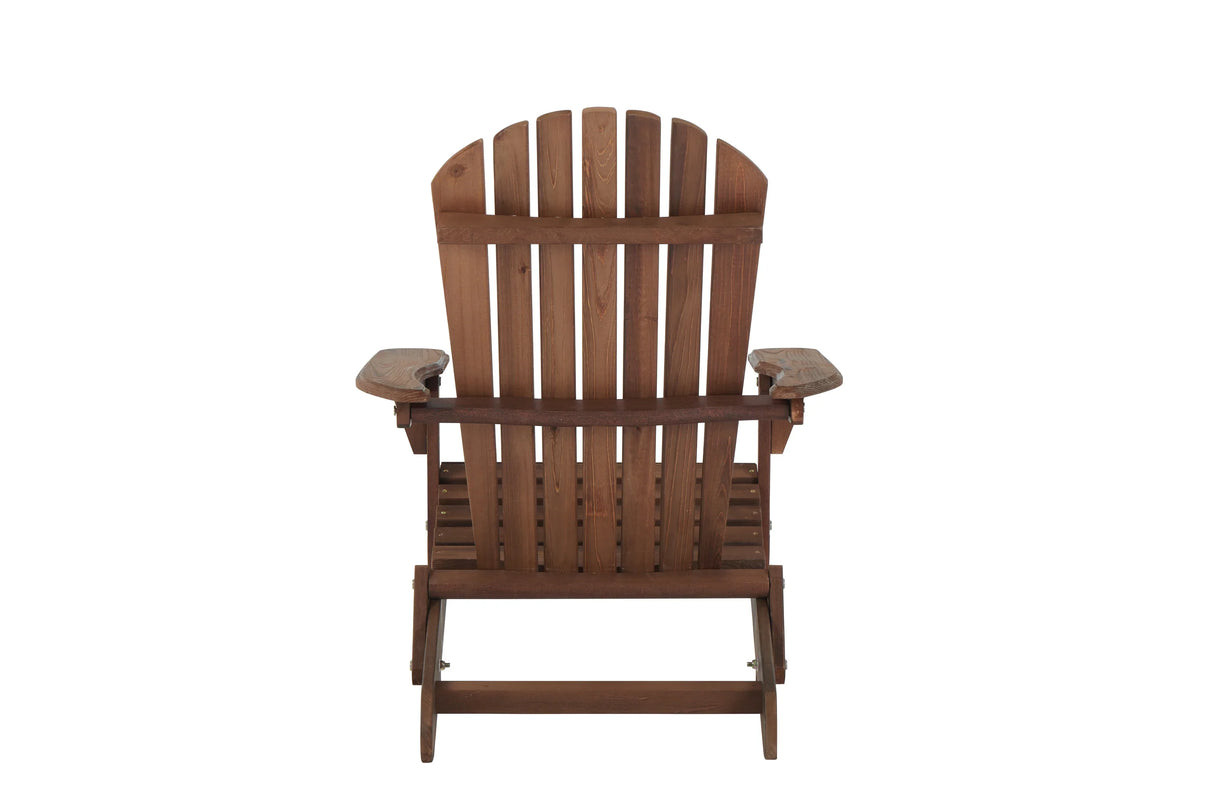 Adirondack Chairs Outdoor Folding Wooden Natural Brown - Furniture Home Direct