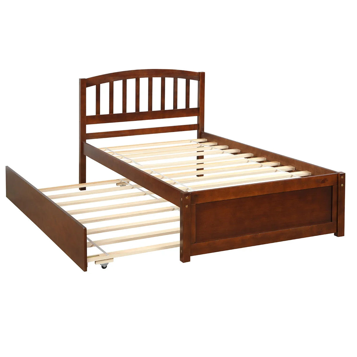 Platform Bed Wood Bed Frame With Trundle - Furniture Home Direct