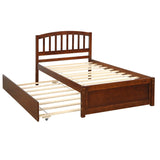 Platform Bed Wood Bed Frame With Trundle - Furniture Home Direct