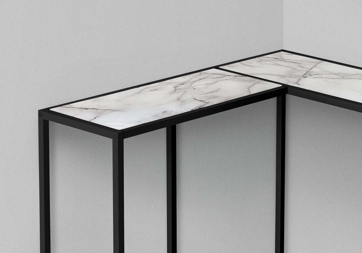 Corner Accent Console Table For Entryway, Unique L-Shaped Design - Furniture Home Direct
