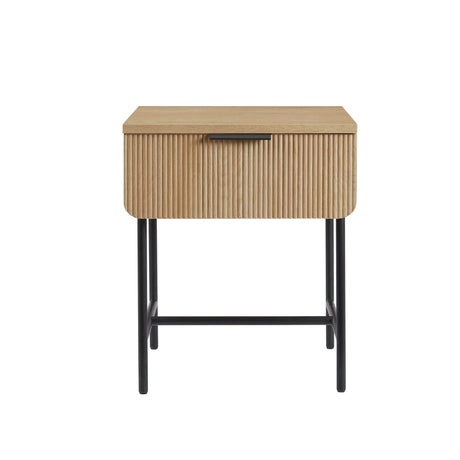 Modern Fluted Door Minimalist Side Table - Furniture Home Direct
