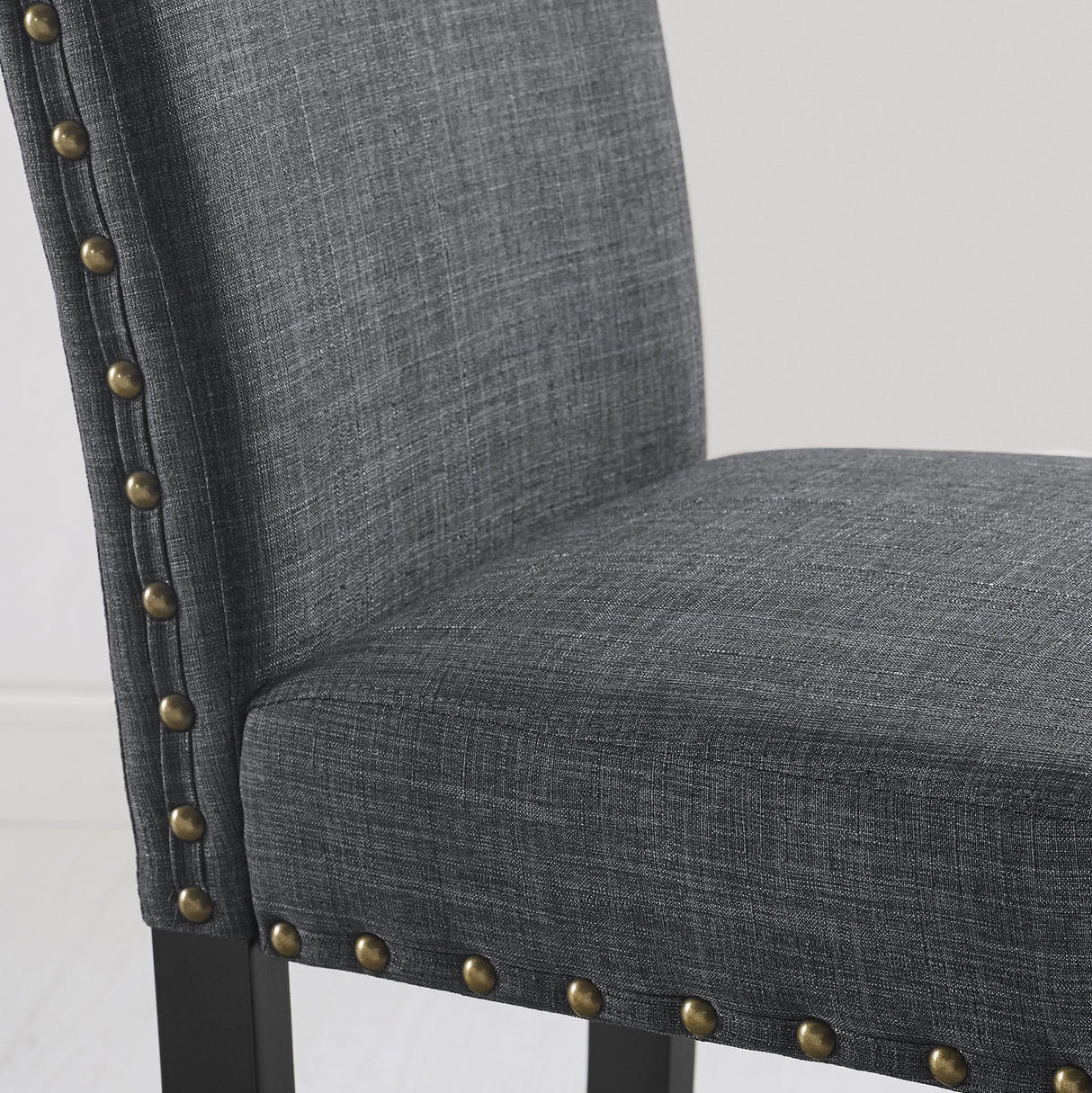 Dining Set Round Table With Upholstered Chairs Black - Furniture Home Direct