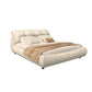 Luxury Upholstered Platform Bed With Oversized Padded Backrest And Solid Wood Frame - Furniture Home Direct
