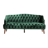 Sturdy Velvet Sofa - Green - Furniture Home Direct