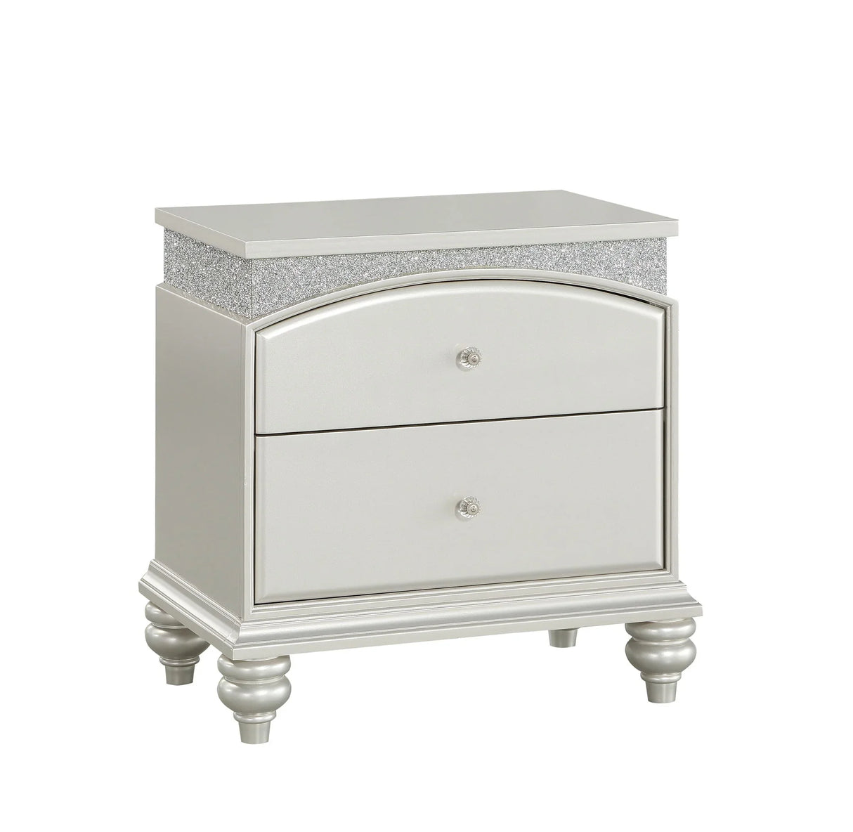Maverick - Night Stand - Silver - Furniture Home Direct