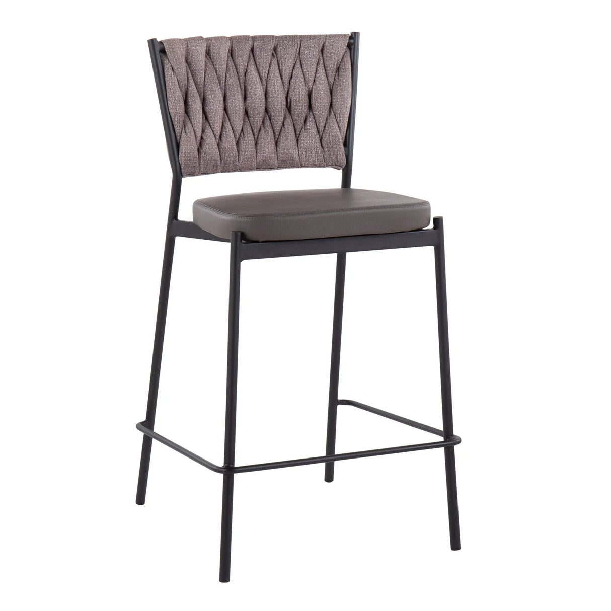 Tania - Braided Contemporary Counter Stool (Set of 2) - Furniture Home Direct