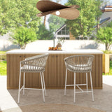 Maiden - Patio Counter Stool Sunproof Olefin (Set of 2) - Furniture Home Direct