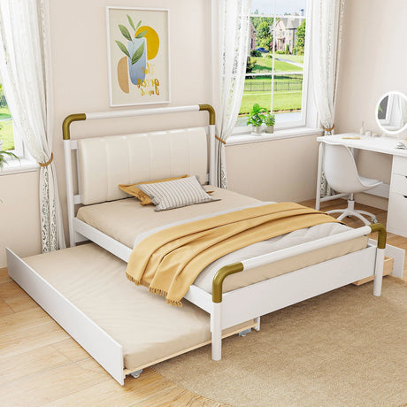 Storage Platform Bed, With 2 Big Drawers, Trundle - Furniture Home Direct