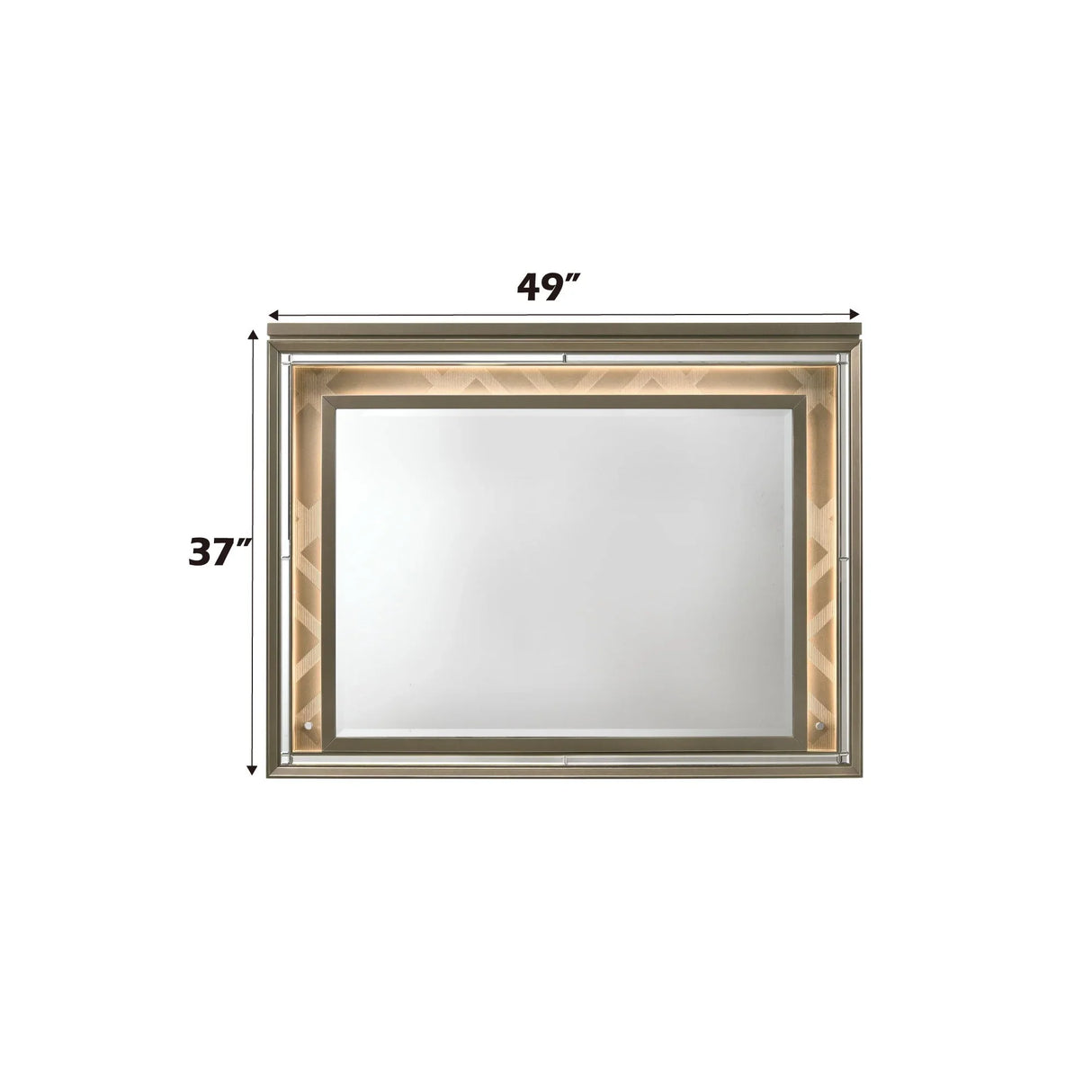 Skylar - Mirror With LED - Champagne - Furniture Home Direct
