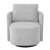 360° Modern Swivel Chair With Upholstered Curved Design - Furniture Home Direct