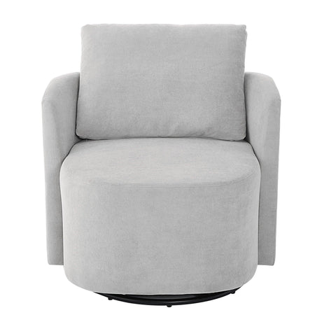 360° Modern Swivel Chair With Upholstered Curved Design - Furniture Home Direct