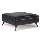 Owen - Multifunctional Square Coffee Table Storage Ottoman - Furniture Home Direct