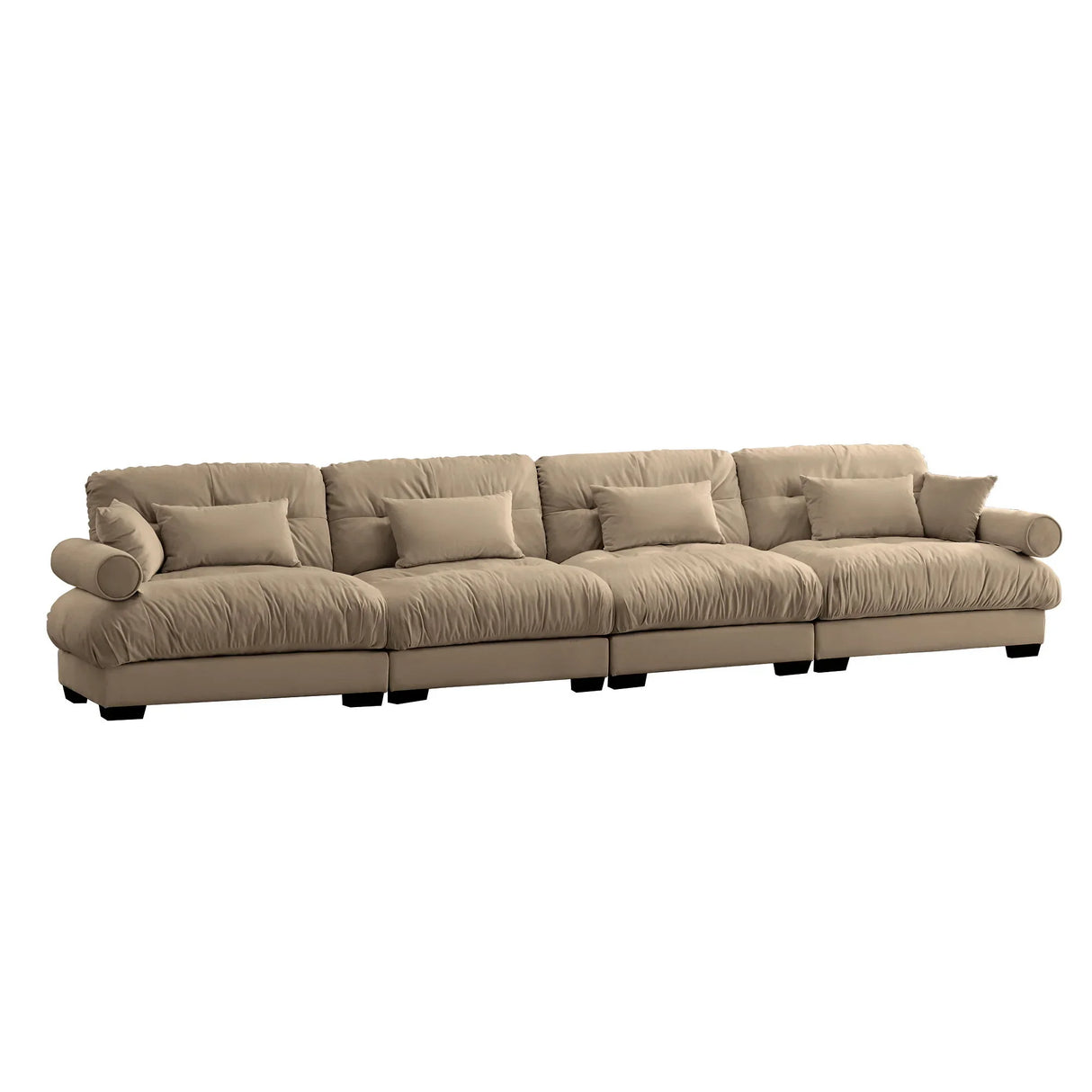 Super Comfort Oversized Modular Velvet Sectional Sofa, Deep Seat Convertible L Shaped Couch - Furniture Home Direct