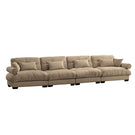 Super Comfort Oversized Modular Velvet Sectional Sofa, Deep Seat Convertible L Shaped Couch - Furniture Home Direct