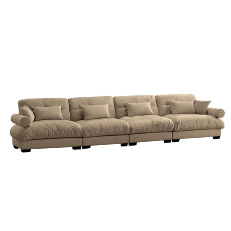Super Comfort Oversized Modular Velvet Sectional Sofa, Deep Seat Convertible L Shaped Couch - Furniture Home Direct