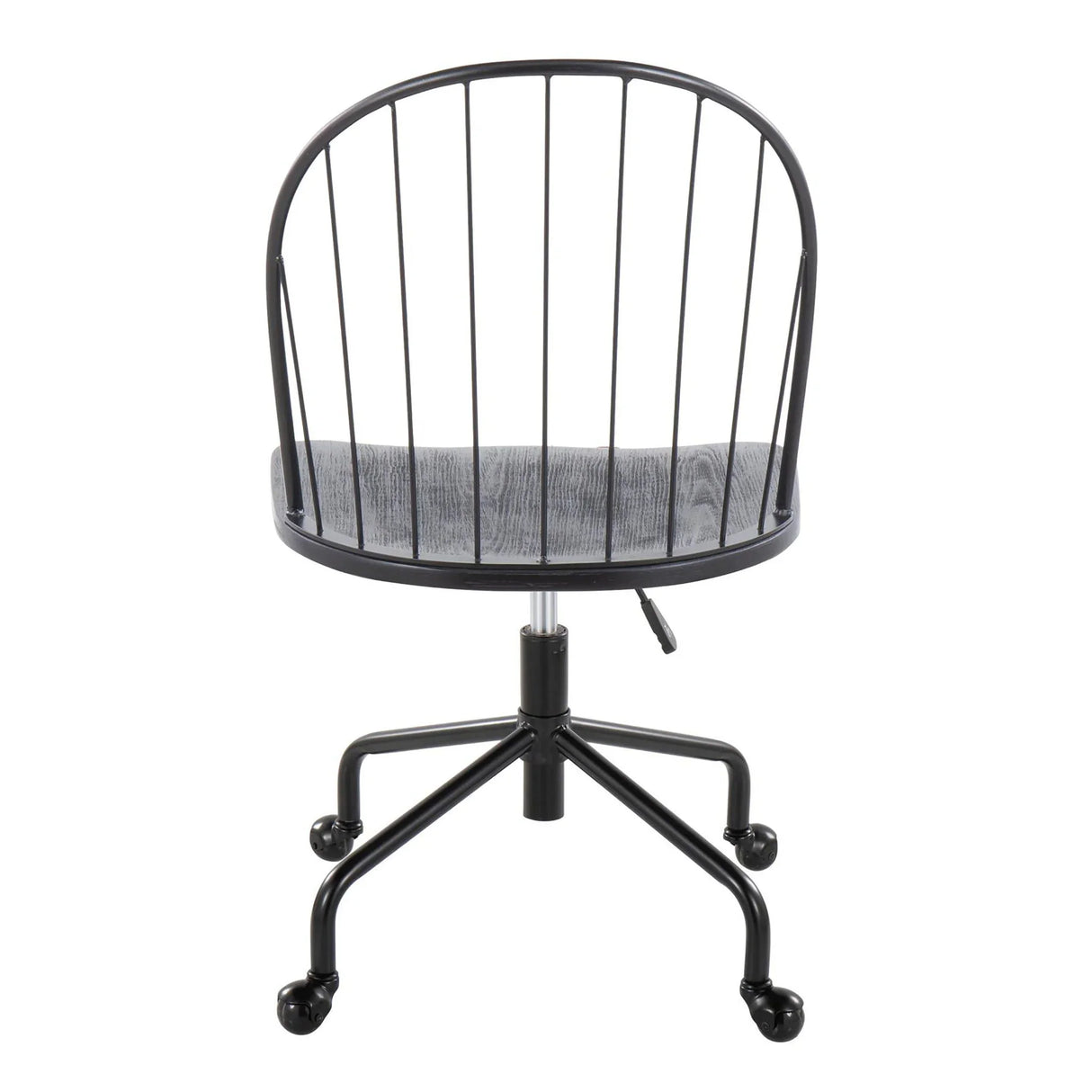 Riley - Farmhouse Adjustable High Back Office Chair - Black - Furniture Home Direct