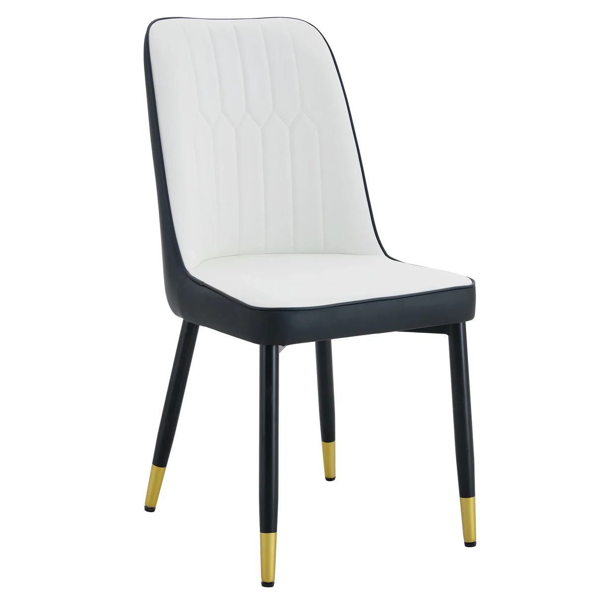 Dining Chairs Modern Two Tone Set of 4 White and Black - Furniture Home Direct