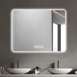28" Bathroom Mirror With LED Lights Front And Backlit, Anti-Fog Lighted Vanity Mirrors For Wall Mounted And 5 Level Dimmable, Horizontal / Vertical - Clear - Furniture Home Direct