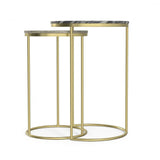 Ashley - 2 Piece Nesting Table - Gold - Furniture Home Direct