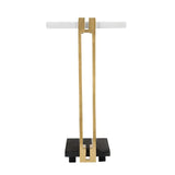 Crystal Side Table With Metal Frame, Artistic Accent Table For Living Room - Furniture Home Direct