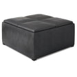 Avalon - Upholstered Square Coffee Table Storage Ottoman - Furniture Home Direct