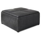 Avalon - Upholstered Square Coffee Table Storage Ottoman - Furniture Home Direct