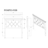 Shaker - 5 Pieces Bedroom Set With Crystal Inspired Tufted Headboard And LED Lighting - Furniture Home Direct