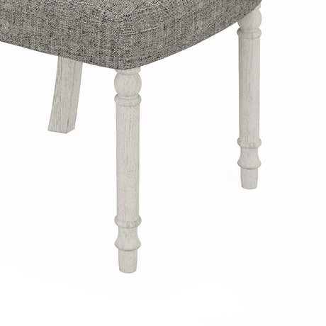 Tannen - Dining Side Chair (Set of 2) - White And Gray - Furniture Home Direct