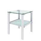 Glass Two Layer Tea Table, Small Round Table, Bedroom Corner Table, Living Room Side Table - Furniture Home Direct