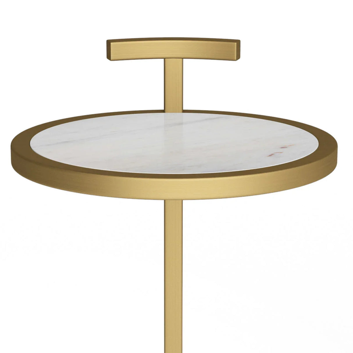 Brook - C Side Table - White / Gold - Furniture Home Direct