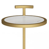 Brook - C Side Table - White / Gold - Furniture Home Direct