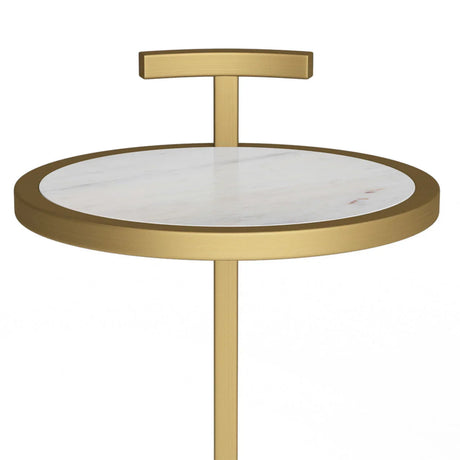 Brook - C Side Table - White / Gold - Furniture Home Direct