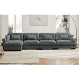 Super Comfort Oversized Modular Sectional Sofa With Movable Ottoman - Furniture Home Direct
