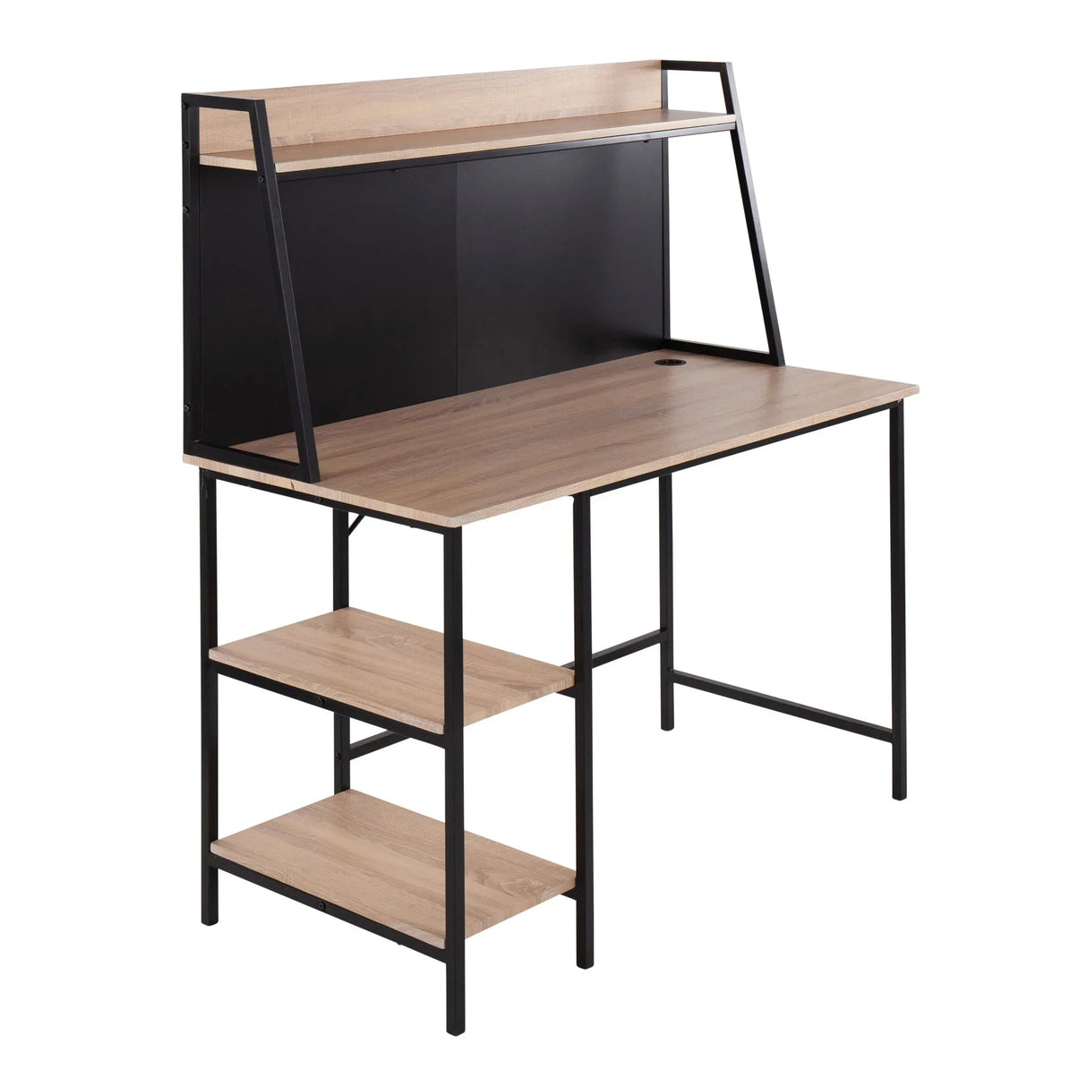 Geo - Shelf Contemporary Desk - Furniture Home Direct