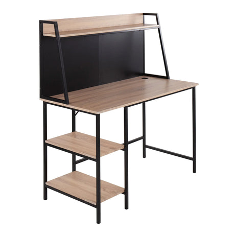 Geo - Shelf Contemporary Desk - Furniture Home Direct