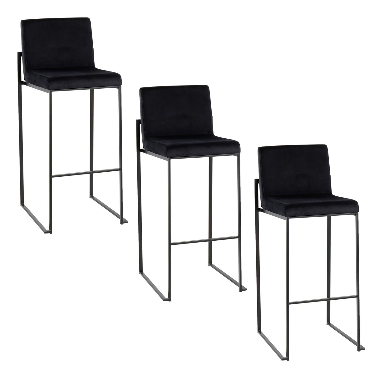 Fuji - Contemporary High Back Barstool Elegant Design - Furniture Home Direct