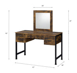 Juvanth - Rustic Vanity Desk Mirror - Oak - Furniture Home Direct