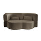 Floor Convertible Sleeper Sofa Bed With 2 Pillows - Furniture Home Direct