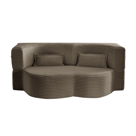 Floor Convertible Sleeper Sofa Bed With 2 Pillows - Furniture Home Direct