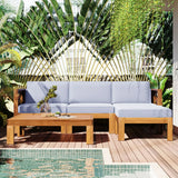 Outdoor 5-Piece Sectional With Cushions and Coffee Table - Furniture Home Direct