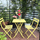 3 Piece Patio Bistro Set Of Foldable Square Table And Chairs - Furniture Home Direct