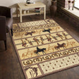 Tribes - 5'3" X 7'3" Southwest Area Rug - Beige - Polypropylene - Furniture Home Direct