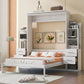 Murphy Wall Bed With Shelves, Drawers And LED Lights - Furniture Home Direct