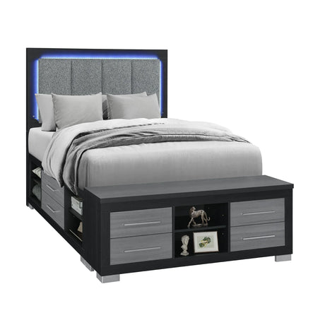 Emilia - Bed With Storage And LED Lighting - Furniture Home Direct