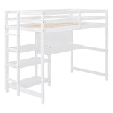 Loft Bed With Shelves, Desk And Writing Board - Furniture Home Direct