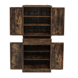 Storage Cabinet With Drawer And Adjustable Shelves Dark Brown - Furniture Home Direct