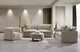 Upendo - Pattern Fabric 3 Pieces Living Room Set - Beige Yakety Yak Sand - Furniture Home Direct